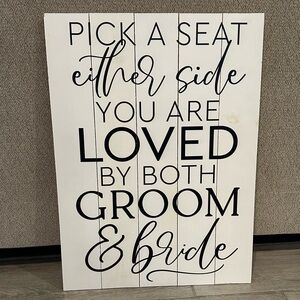 Wedding sign